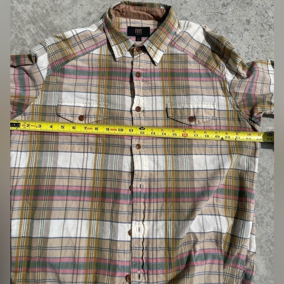 Frye Women’s Plaid Western Button Down Top Size XL - Picture 3 of 5